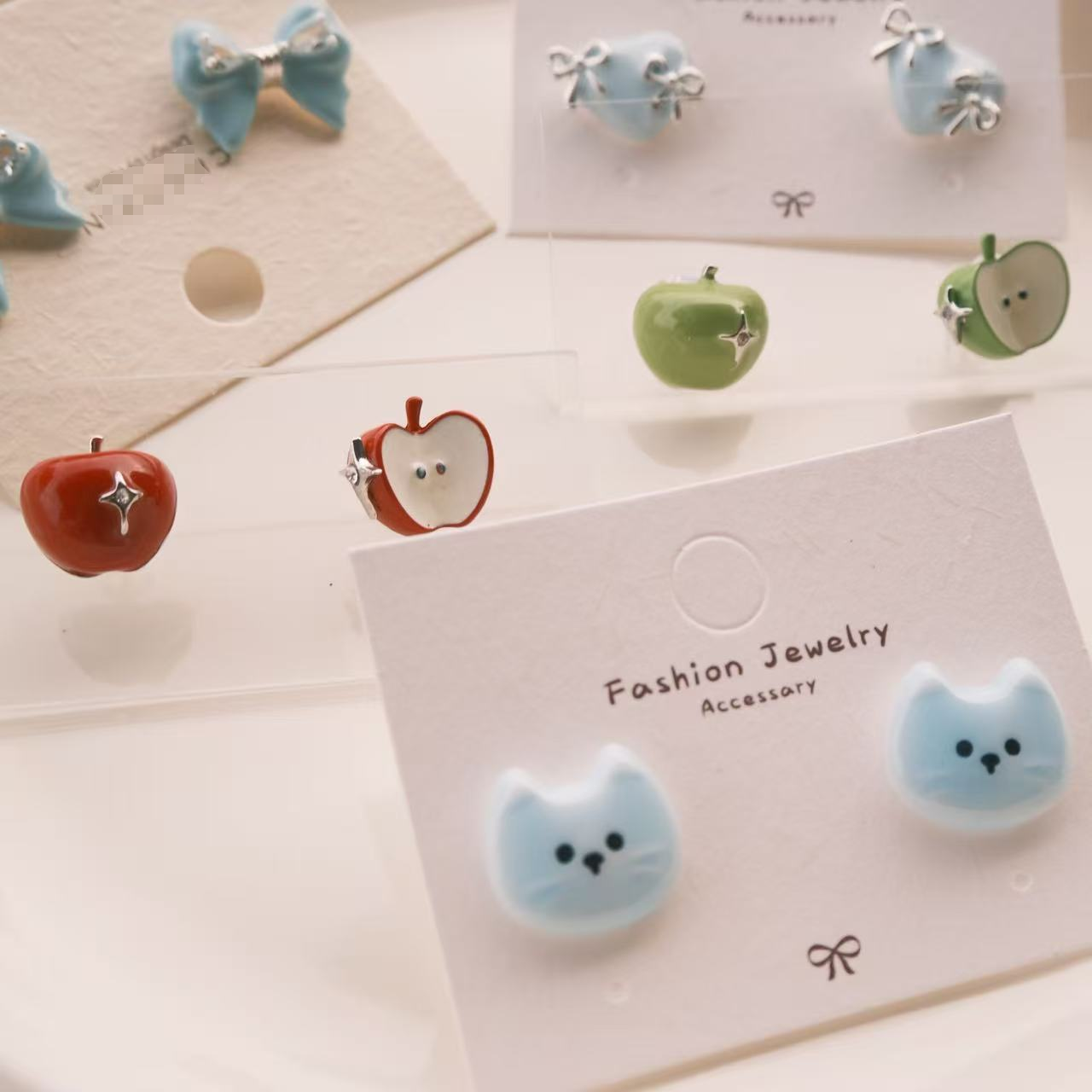 合金耳饰 【满2送1】夏季甜美温柔韩系高级感耳饰品百搭ins气质