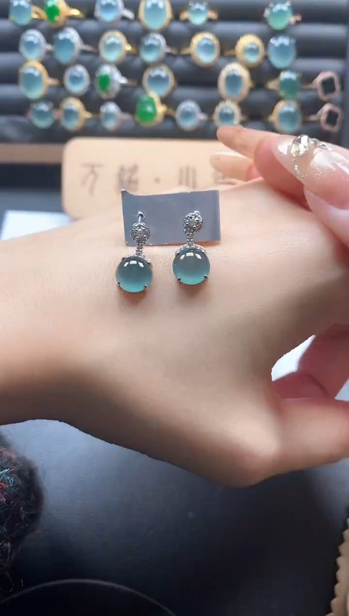 银S925镶嵌戒指翡翠51151