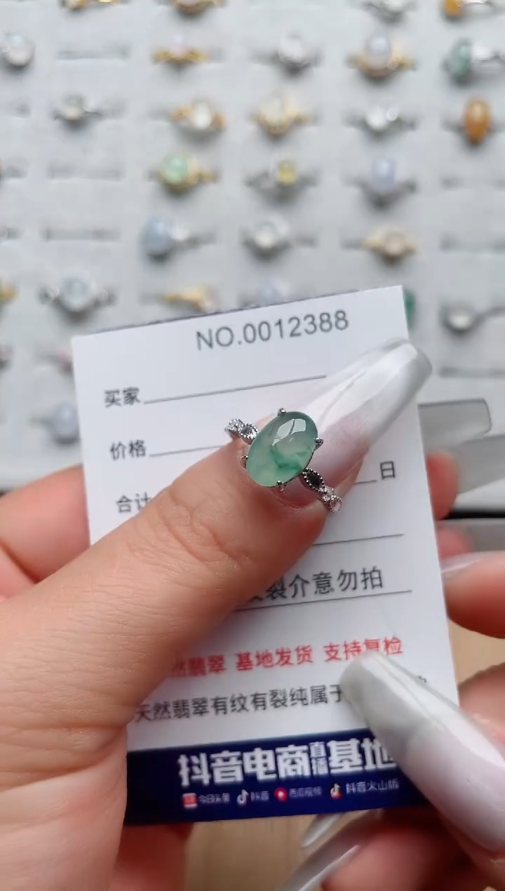 【闪购商品】翡翠戒指银S925镶嵌·