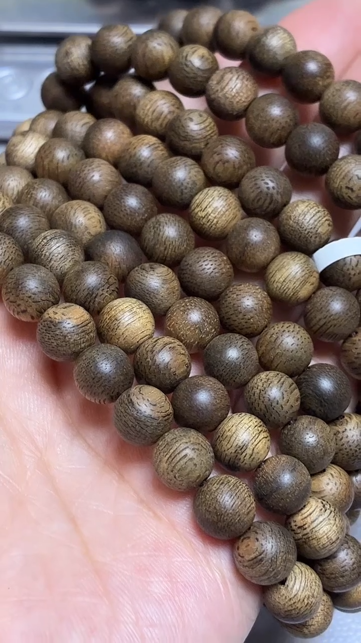 沉香手串文莱圆珠长串0.8多样性发其一
