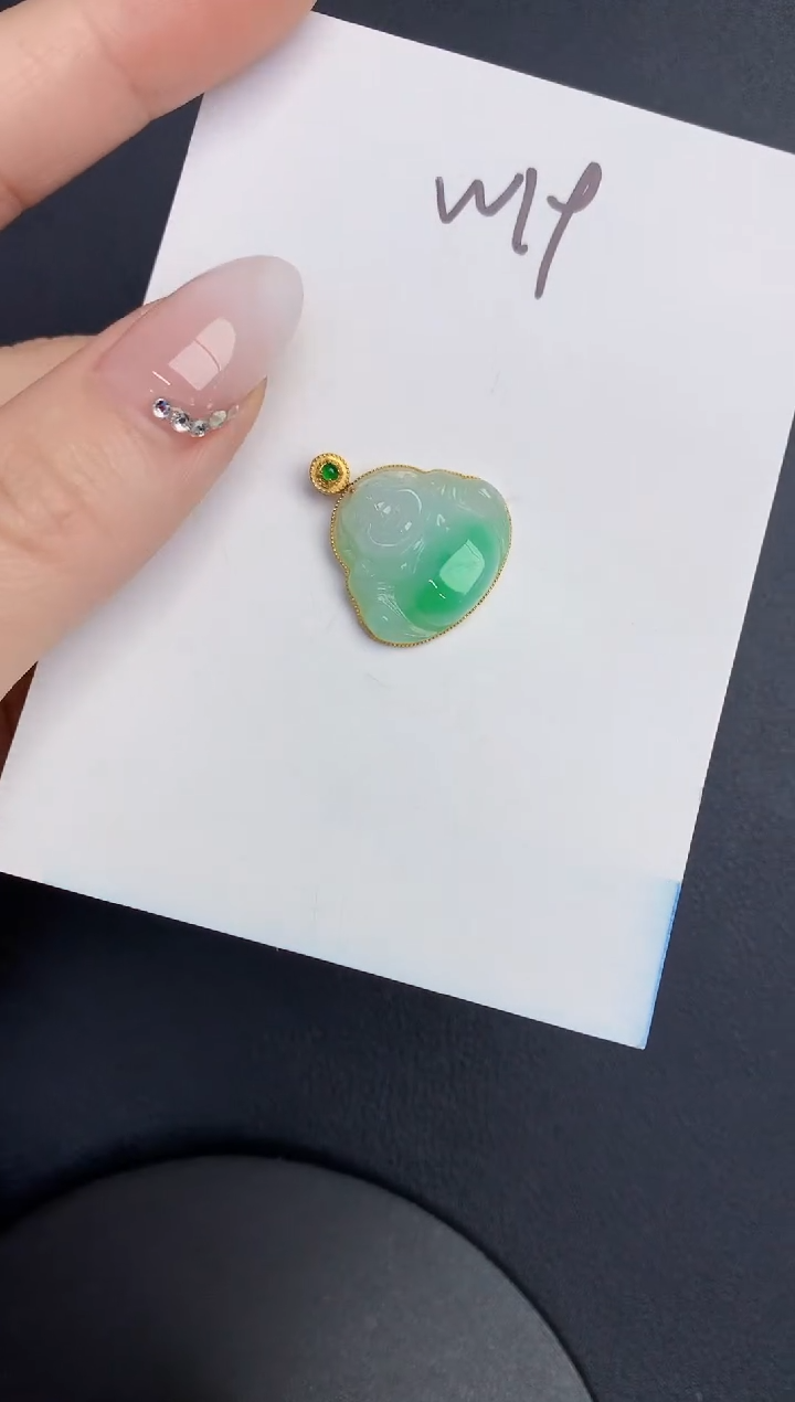 【闪购商品】翡翠颈饰18K金镶嵌0000000000