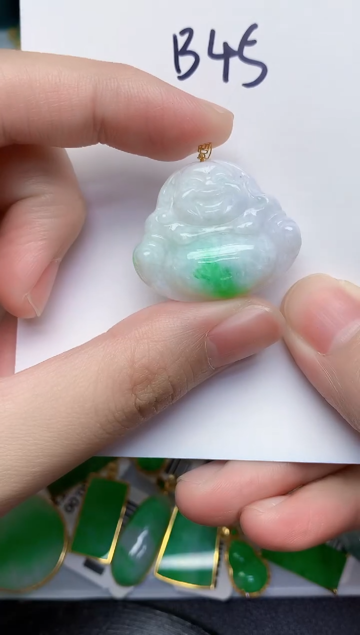 【闪购商品】翡翠颈饰18K金镶嵌0000000100