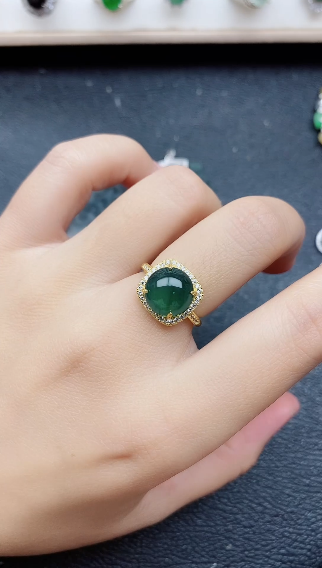 【闪购商品】翡翠戒指银S925镶嵌11111