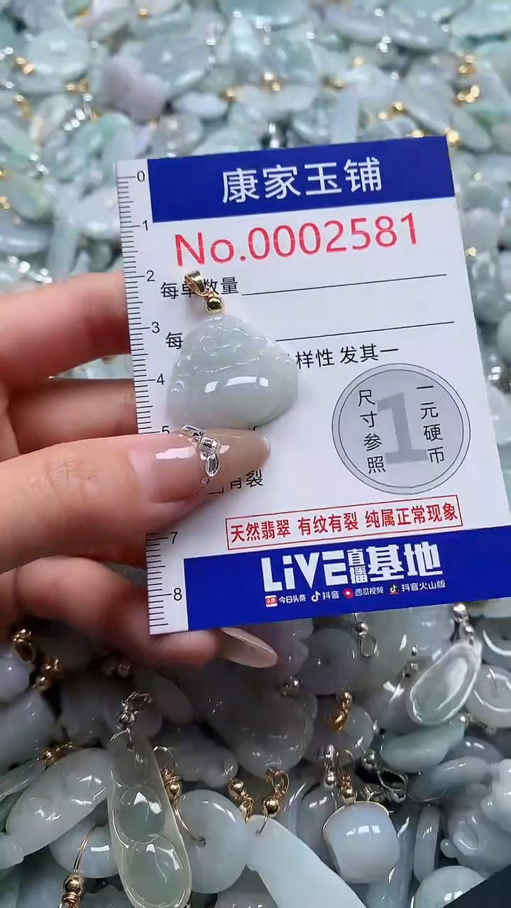 翡翠未镶嵌吊坠(不含链)2581