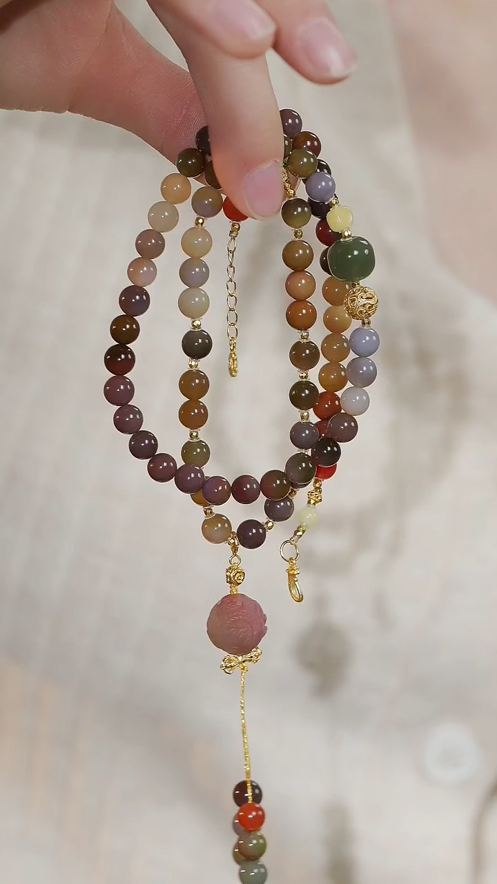 【闪购商品】玛瑙/玉髓毛衣链未镶嵌设计款