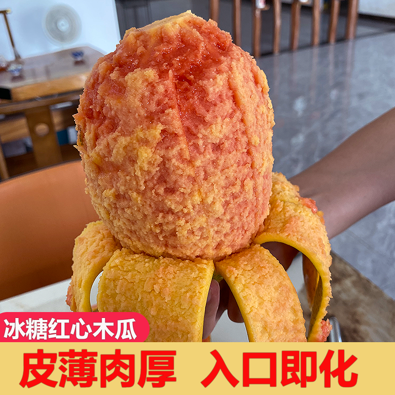 现摘雷州冰糖心牛奶木瓜当季新鲜水果自然树上熟孕妇红心木瓜