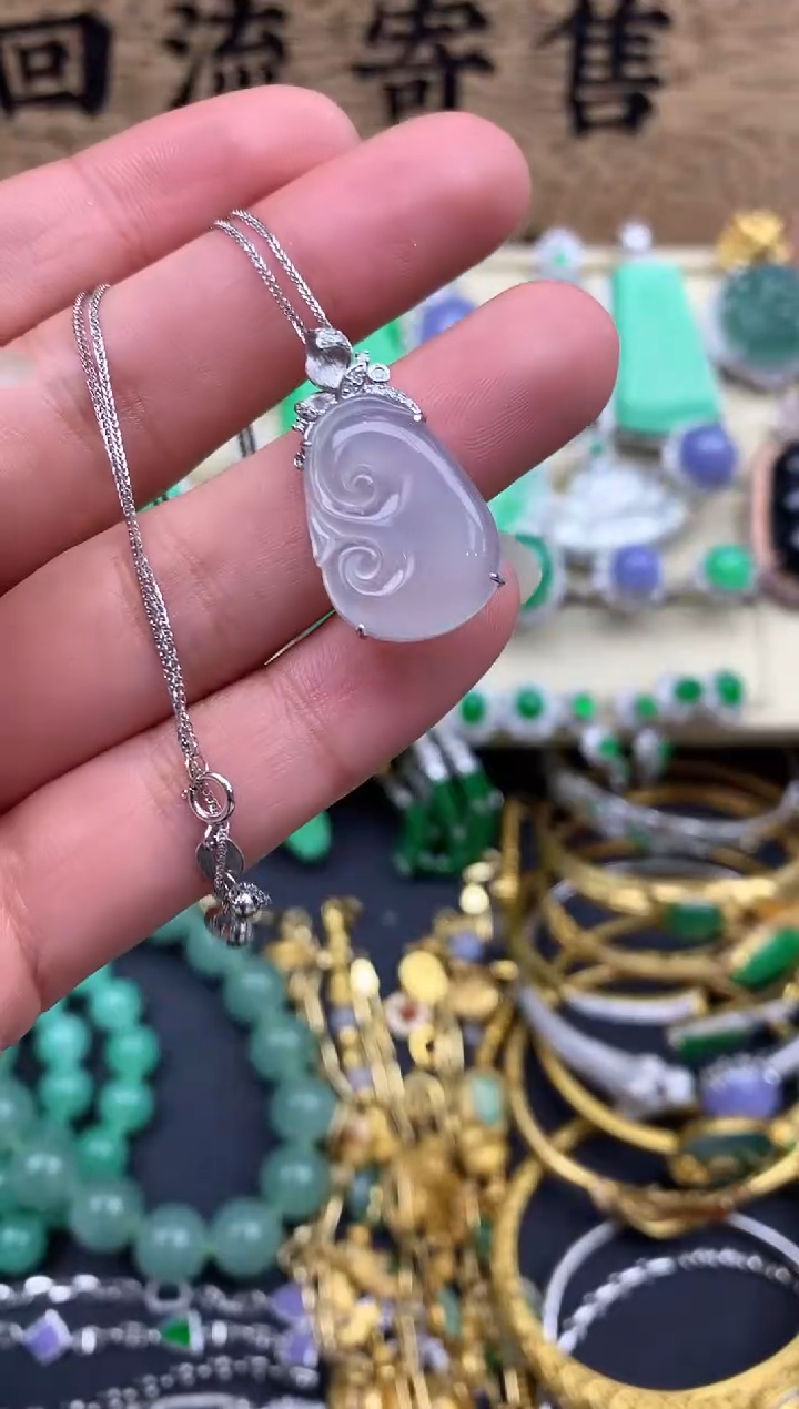 【闪购商品】翡翠颈饰18K金镶嵌99-中国好珍宝