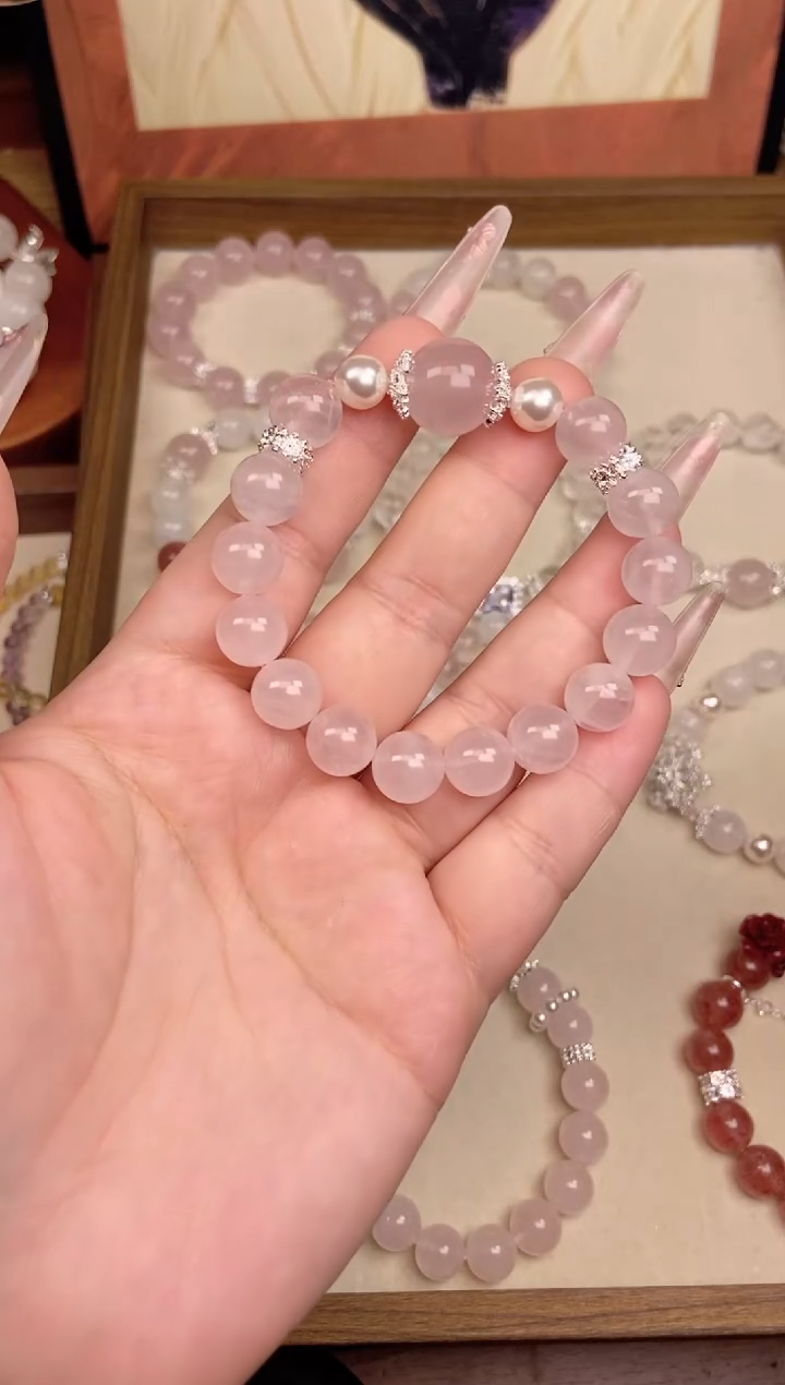 【闪购商品】水晶手链未镶嵌粉水晶