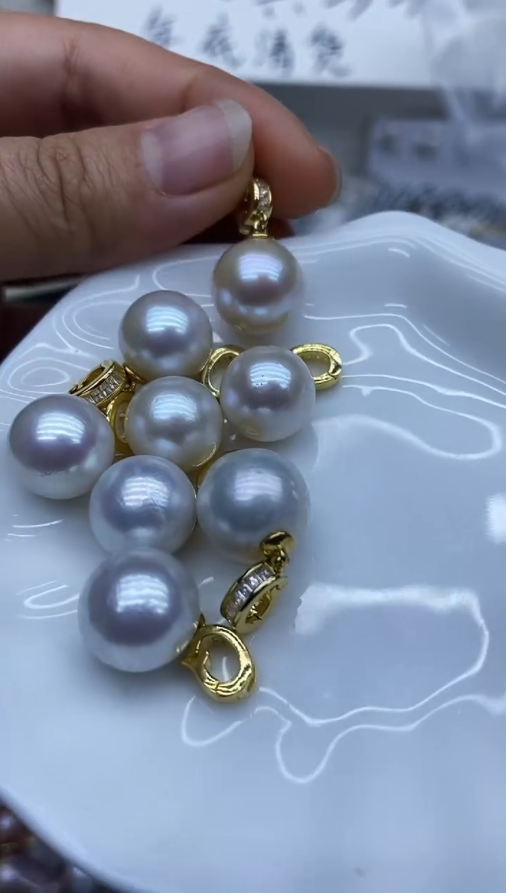 未镶嵌耳饰淡水珍珠吊坠多样性发其一