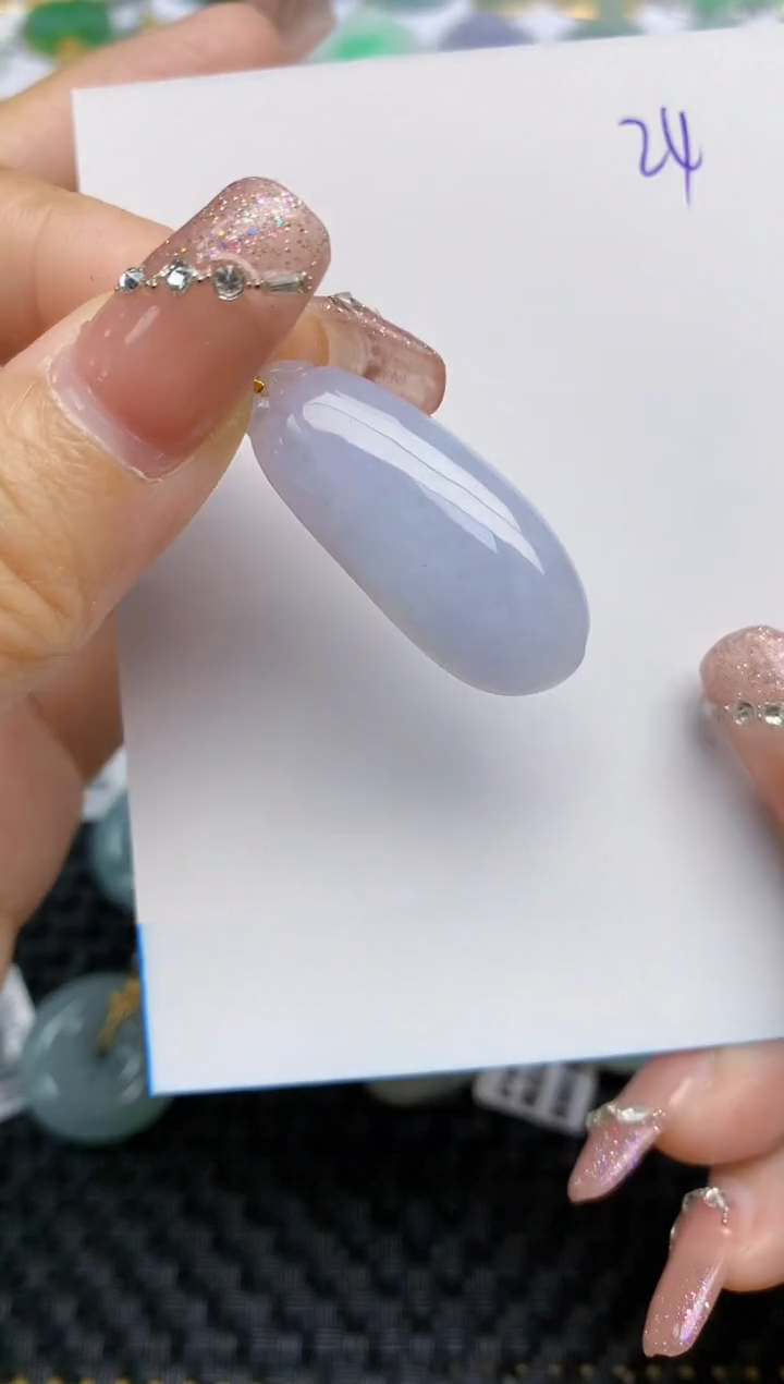 【闪购商品】翡翠颈饰18K金镶嵌天然A货翡翠 24