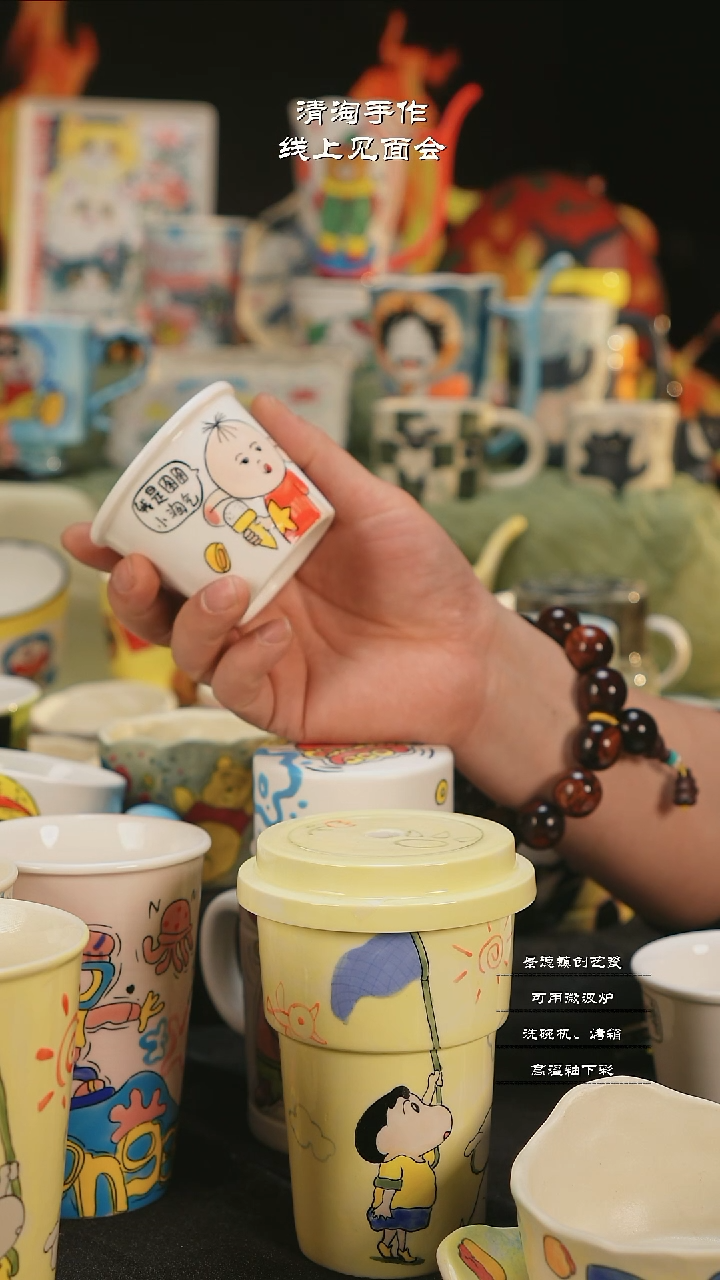 【闪购商品】摆件亲工手绘陶瓷-