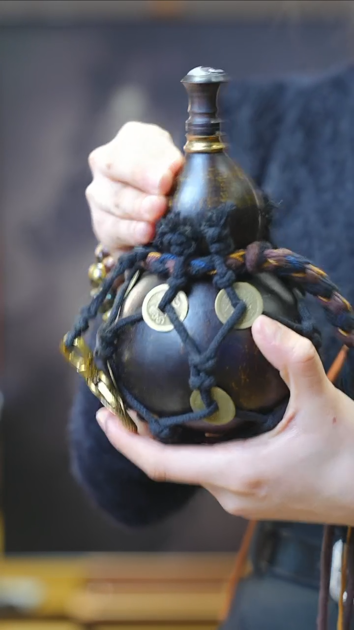 【闪购商品】XL142大漆酒葫芦不包手串及旋转底座