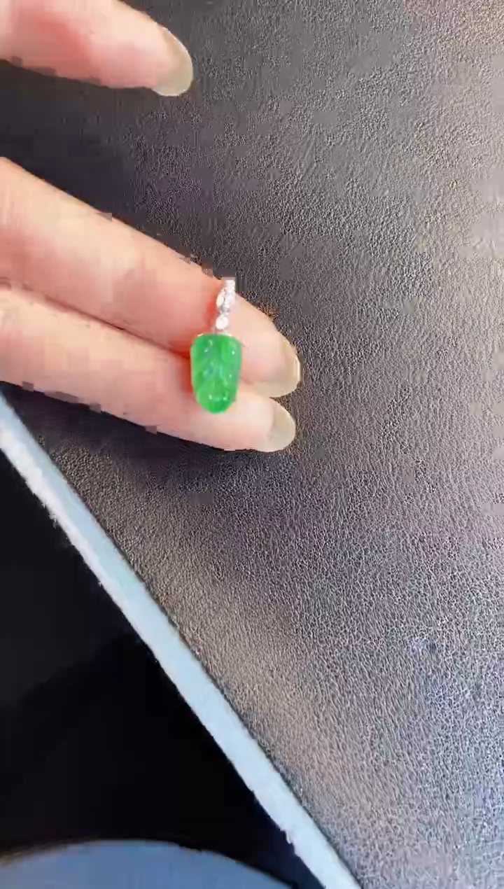 吊坠(不含链)银S925镶嵌翡翠1