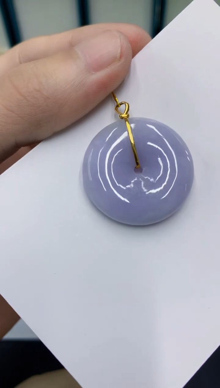 颈饰18K金镶嵌翡翠翡翠