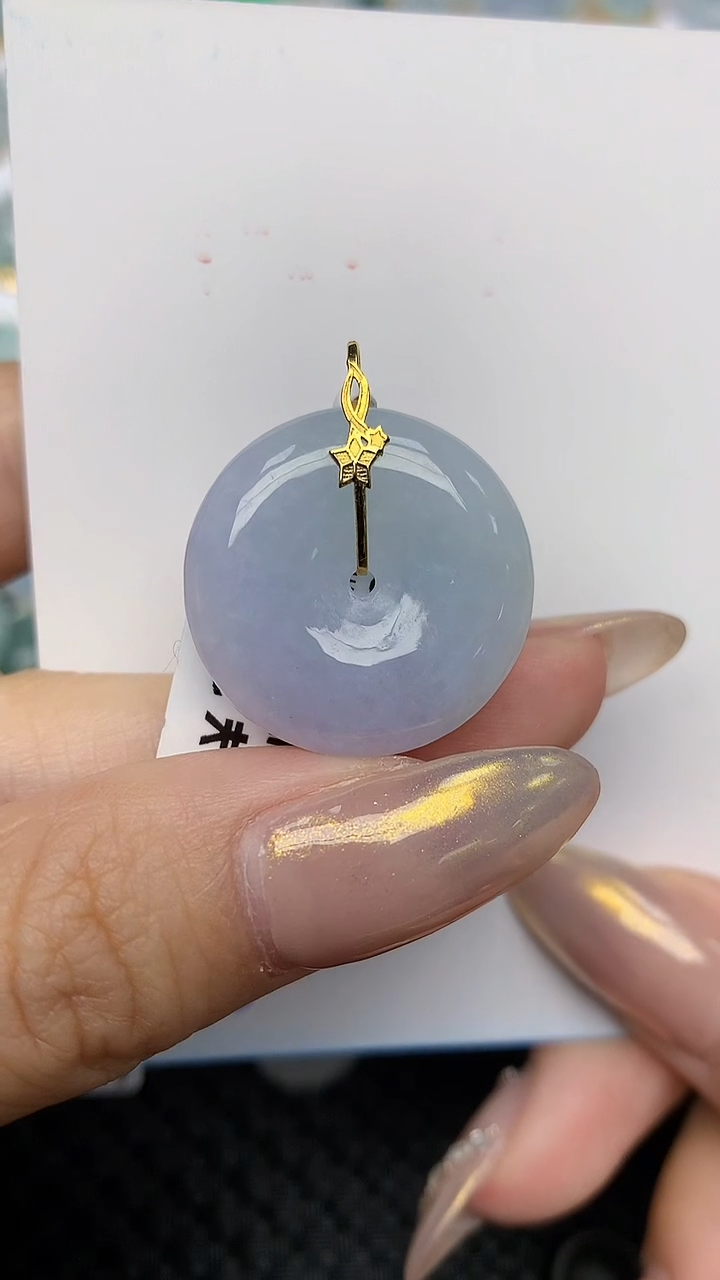 【闪购商品】翡翠颈饰18K金镶嵌 天然翡翠A货