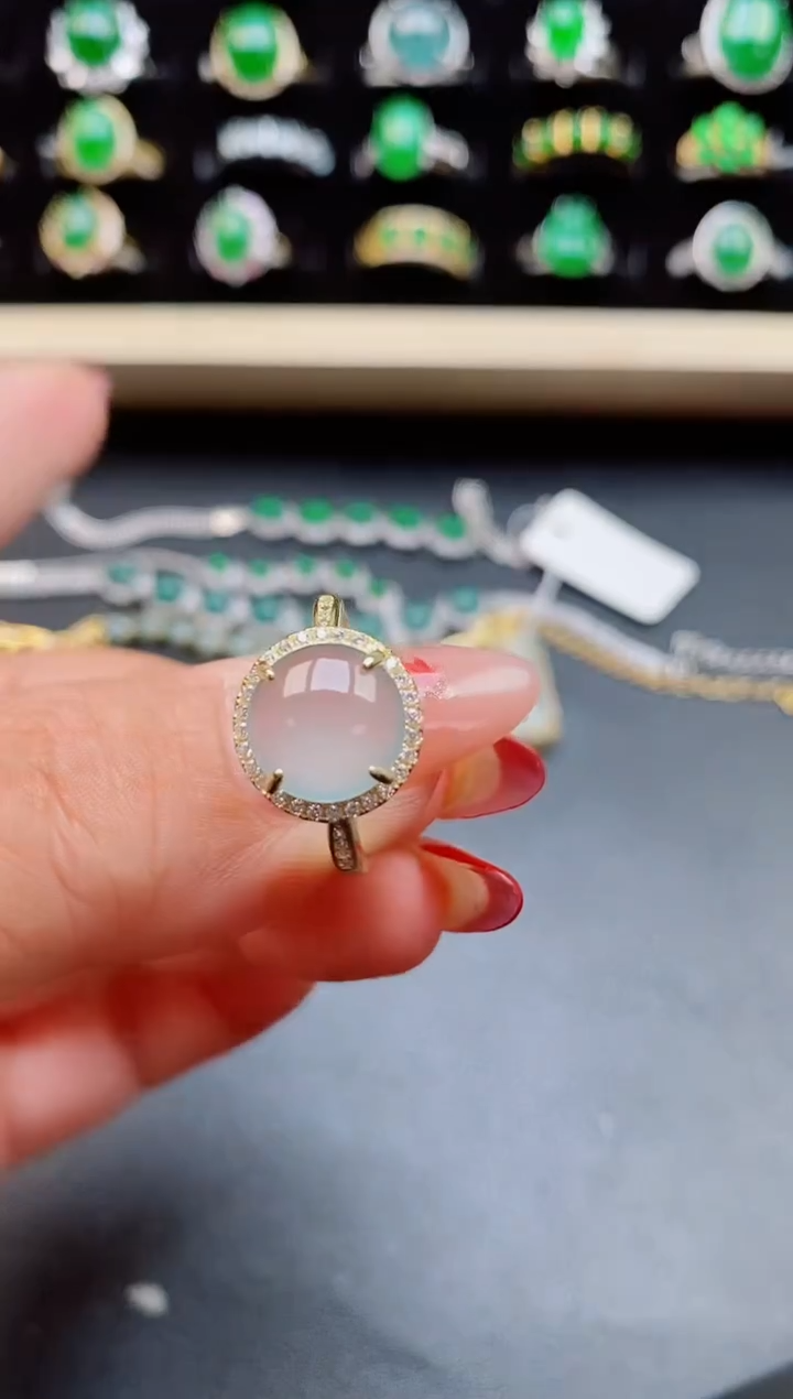 【闪购商品】翡翠戒指银S925镶嵌5080550