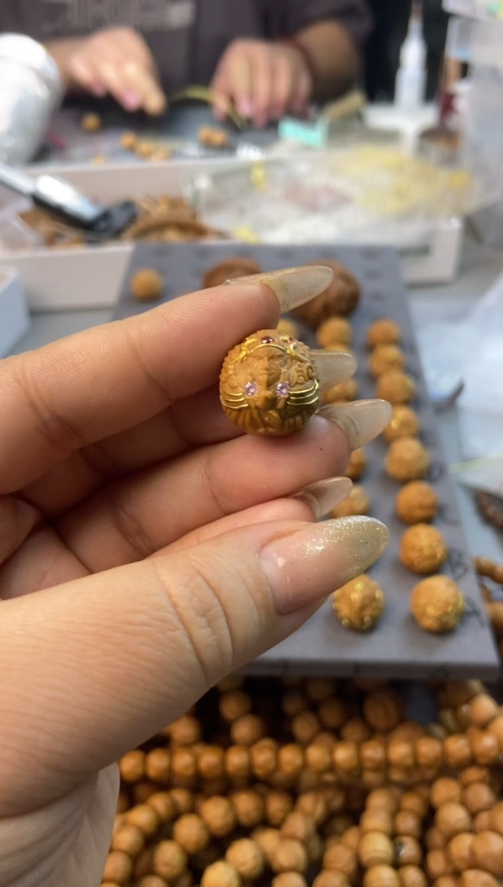 吊坠文玩核桃白鹤童子