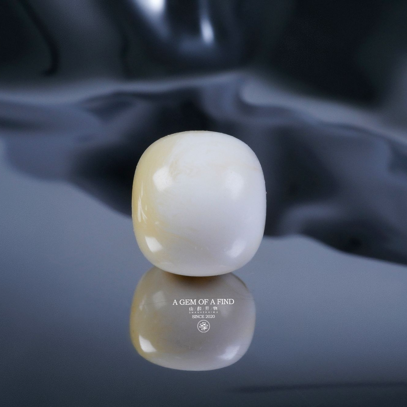山和开物｜11.8mm瓷白满蜡浓蜡润度佳老型文玩配饰 天然琥珀蜜蜡