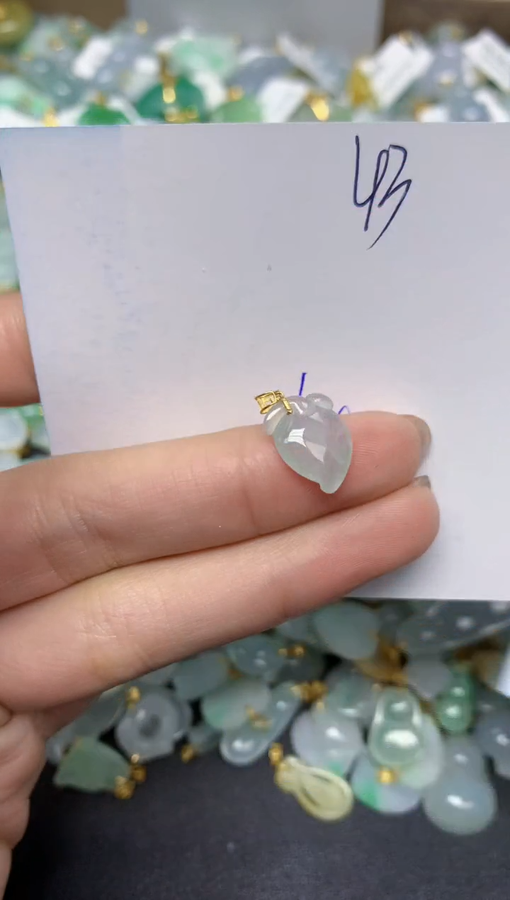 【闪购商品】翡翠颈饰18K金镶嵌 天然翡翠A货