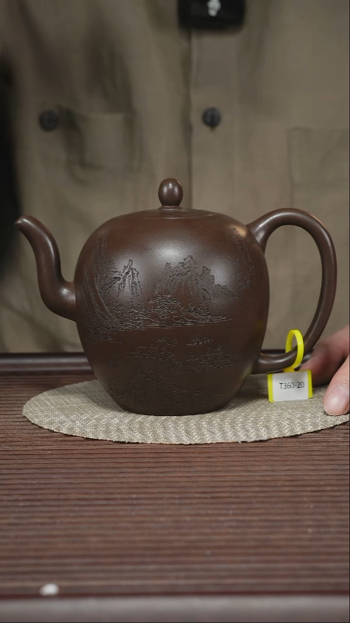 茶壶紫砂T360 老紫泥 美人肩 580cc