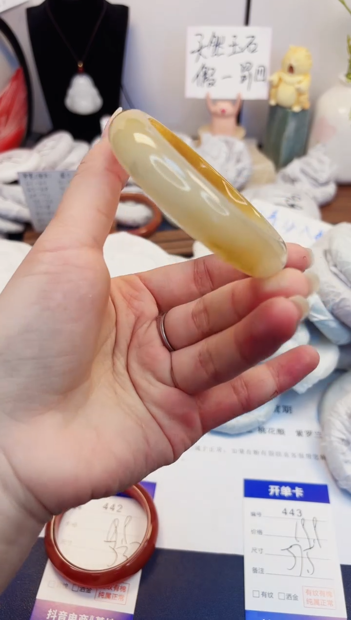 【闪购商品】石英质玉手镯未镶嵌443-财气镯-圈口57