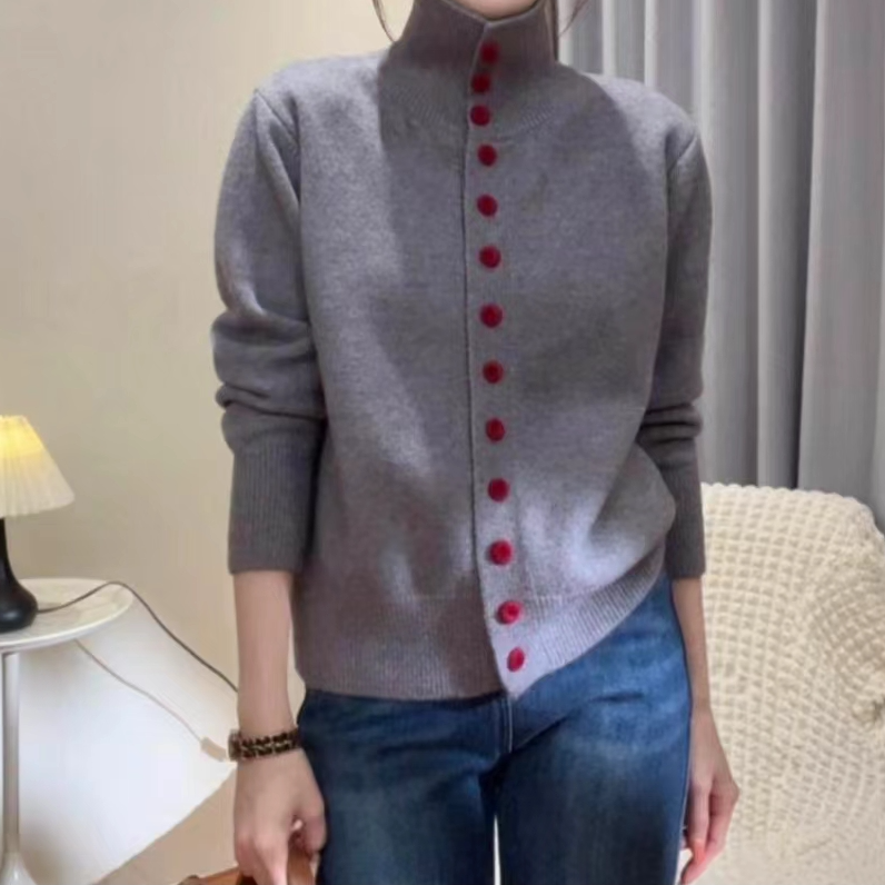 【艾萱萱】250101款复古韩系慵懒风高级感加厚毛衣 约60