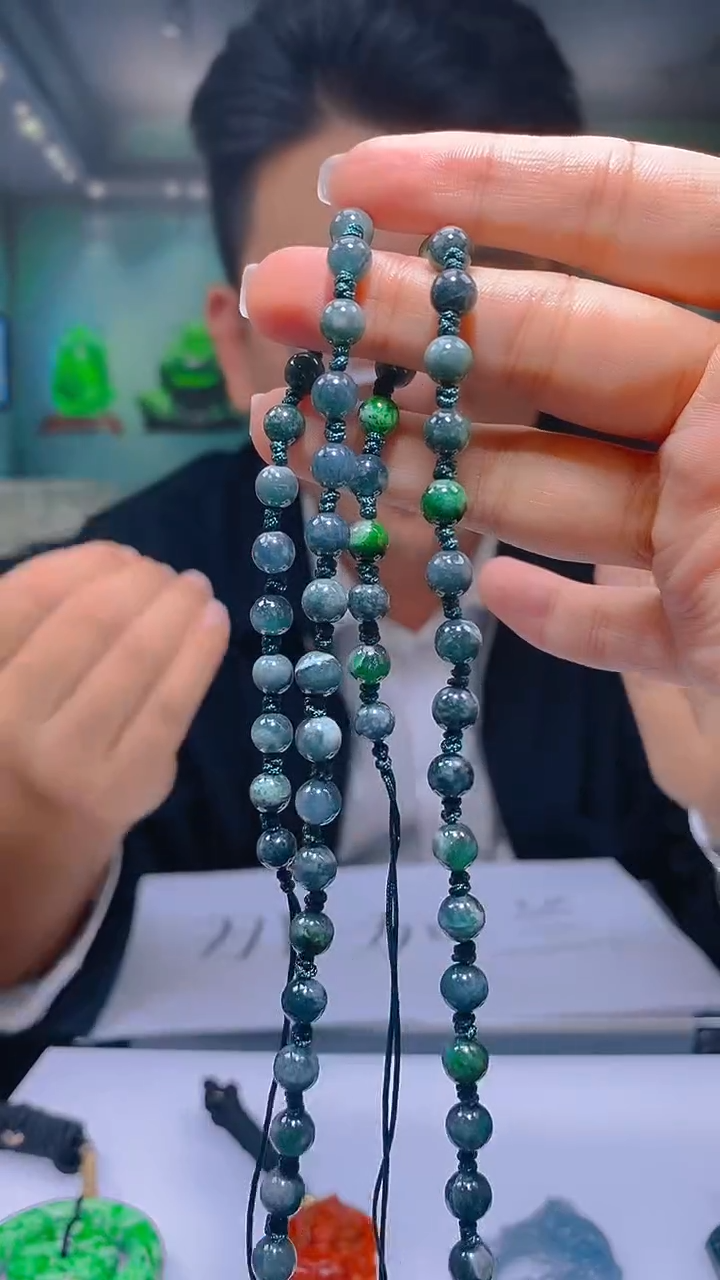 未镶嵌定制翡翠KK翡翠毛货吊坠-16