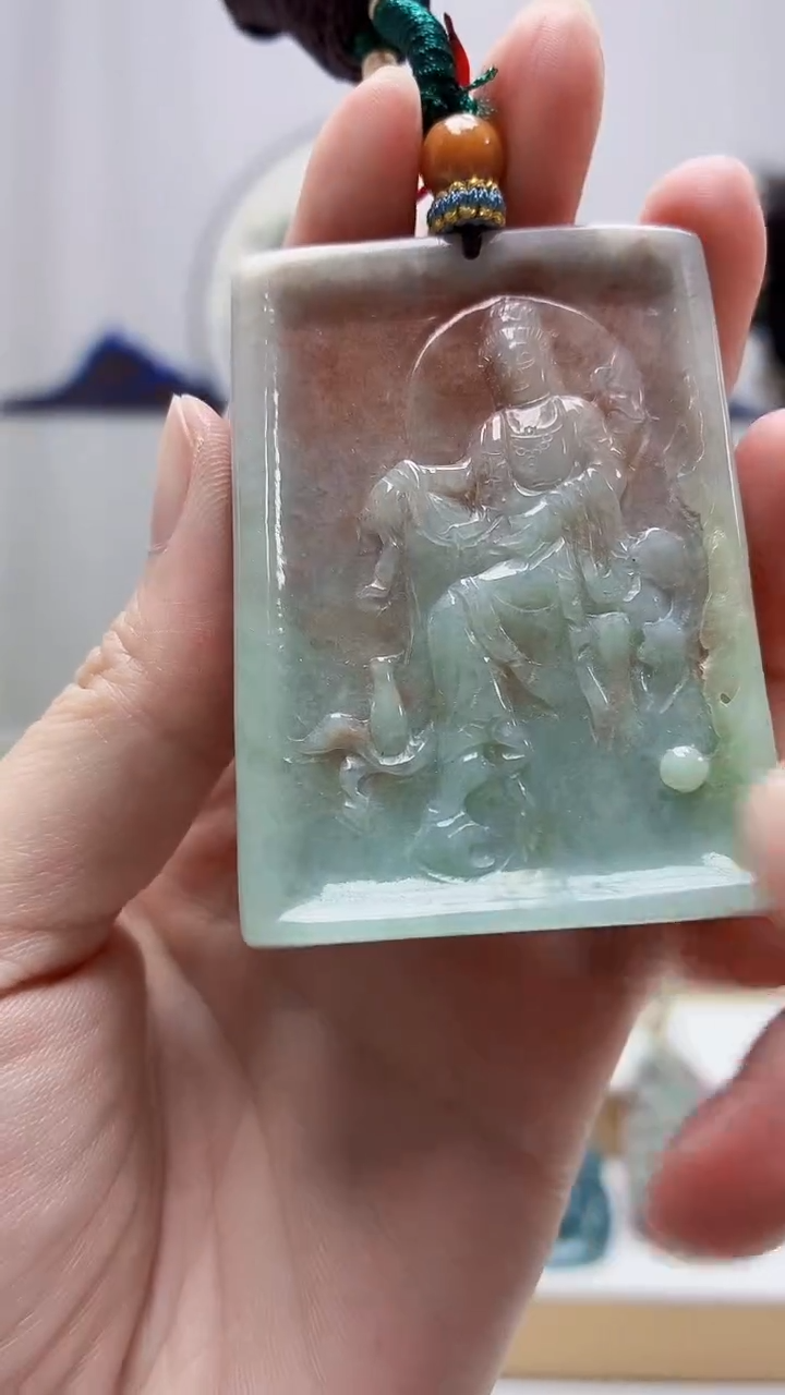 未镶嵌定制翡翠4812zm-毛货挂件观音21