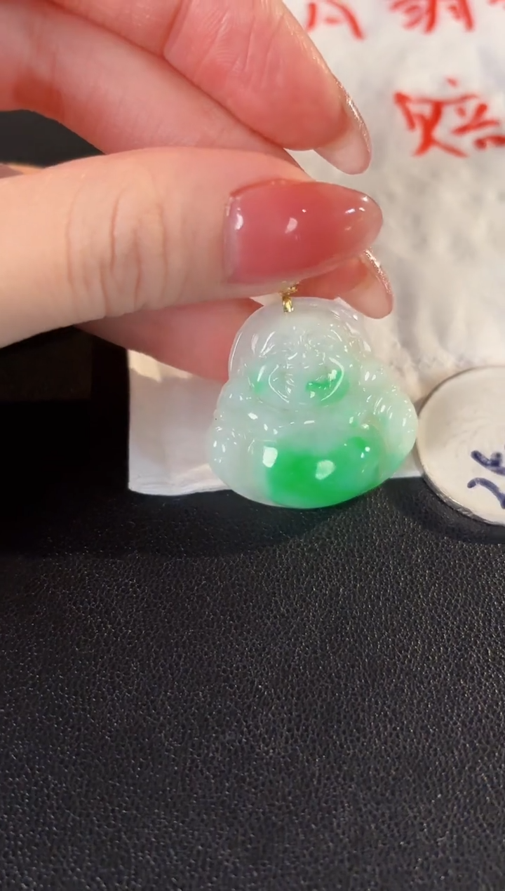 【闪购商品】翡翠颈饰18K金镶嵌缅料A货/支持复检/一件