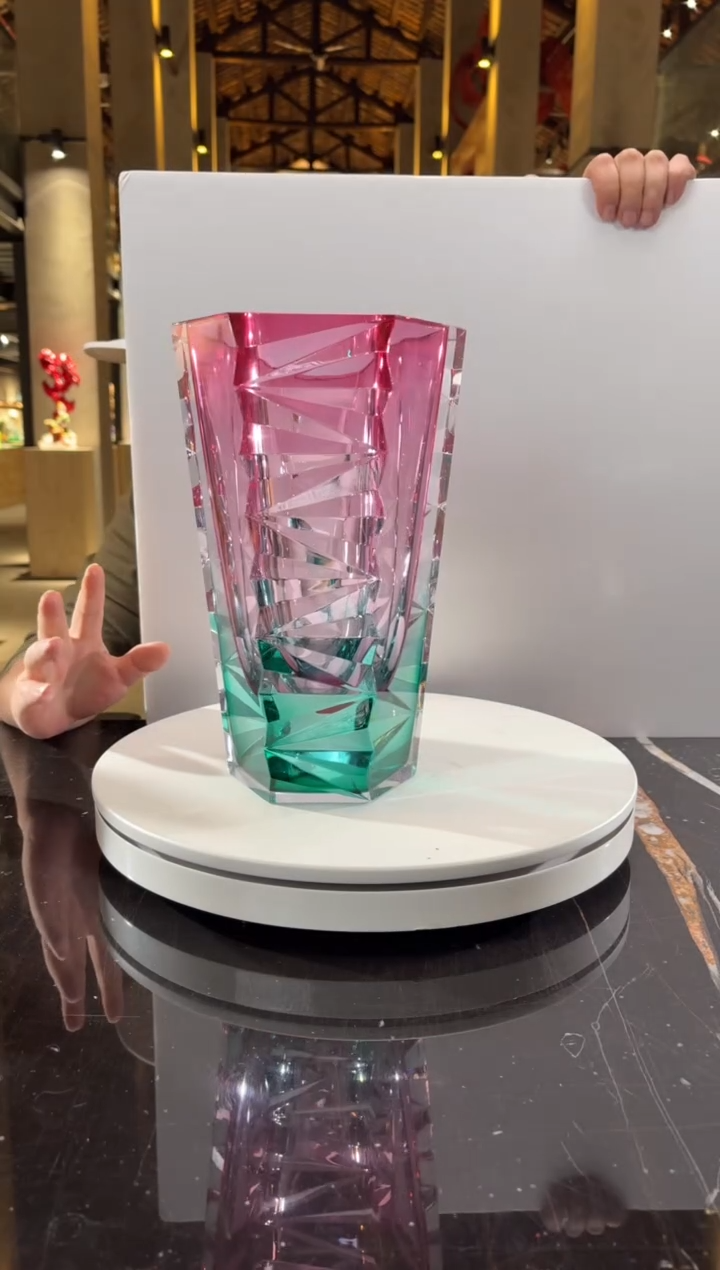 摆件0201059-1金红冰岛火山艺术花器