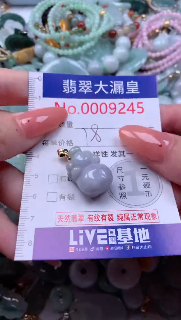 翡翠未镶嵌吊坠(不含链)9245