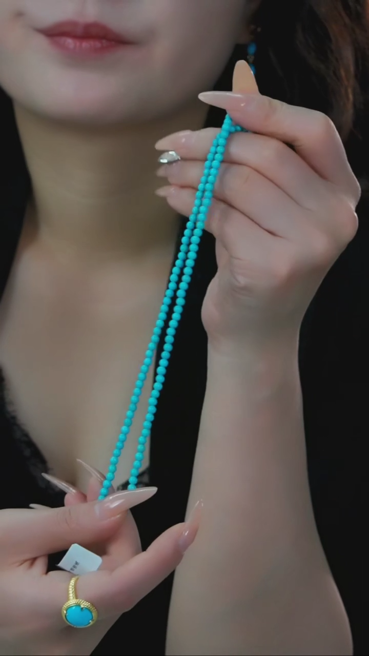 【闪购商品】绿松石项链银S925镶嵌发货一件