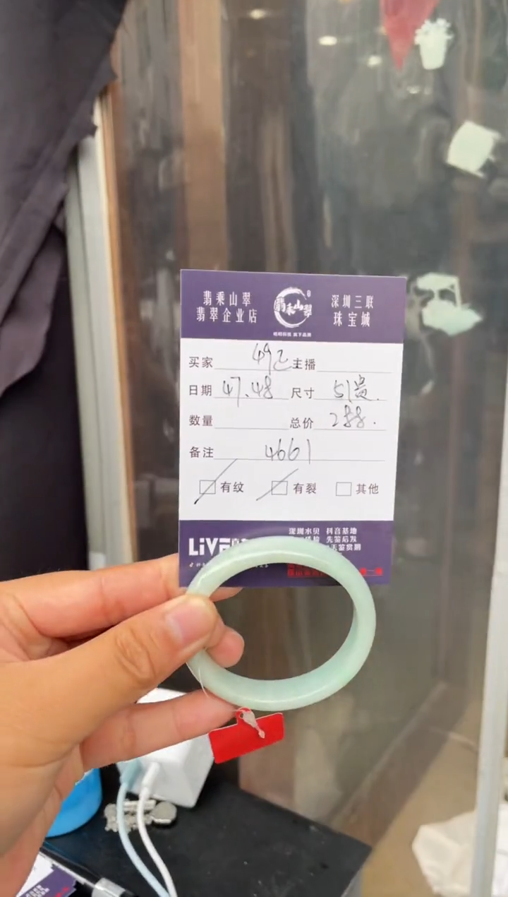 未镶嵌手镯翡翠L 51贵妃 4661