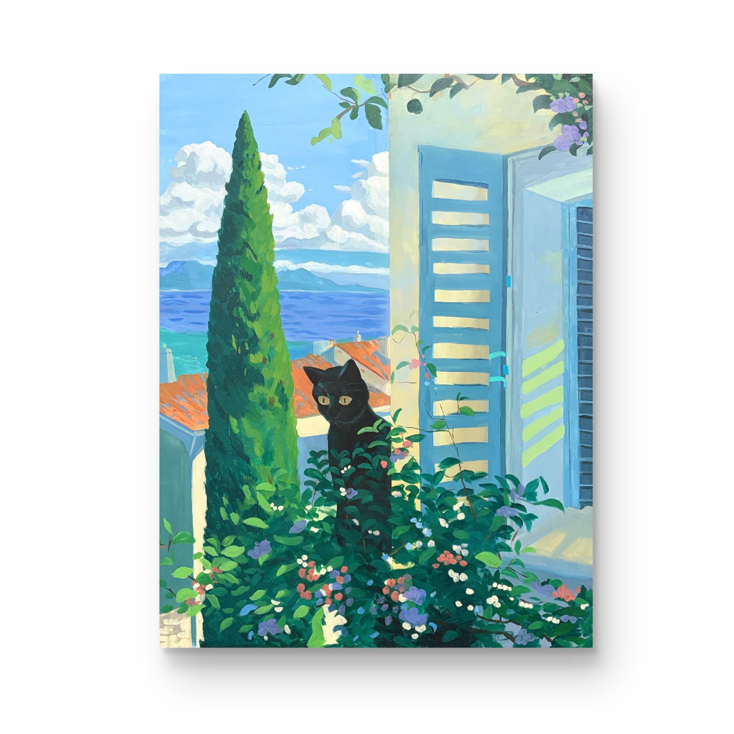 【 猫猫城市 】孤品“75*100” No.168 纯手绘挂画