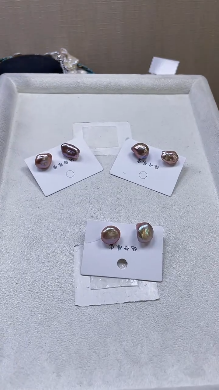 未镶嵌耳饰淡水珍珠【纯恬饰品】（多样性发货发一）