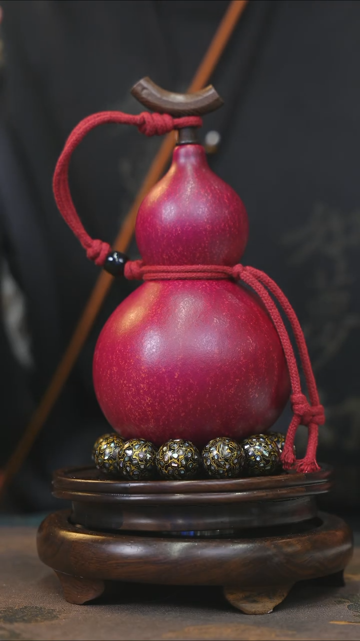 【闪购商品】YD128大漆酒葫芦不包手串及旋转底座