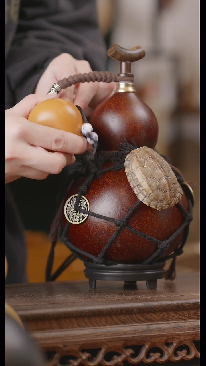 【闪购商品】233号精品天然大漆工艺防渗内胆酒葫芦~