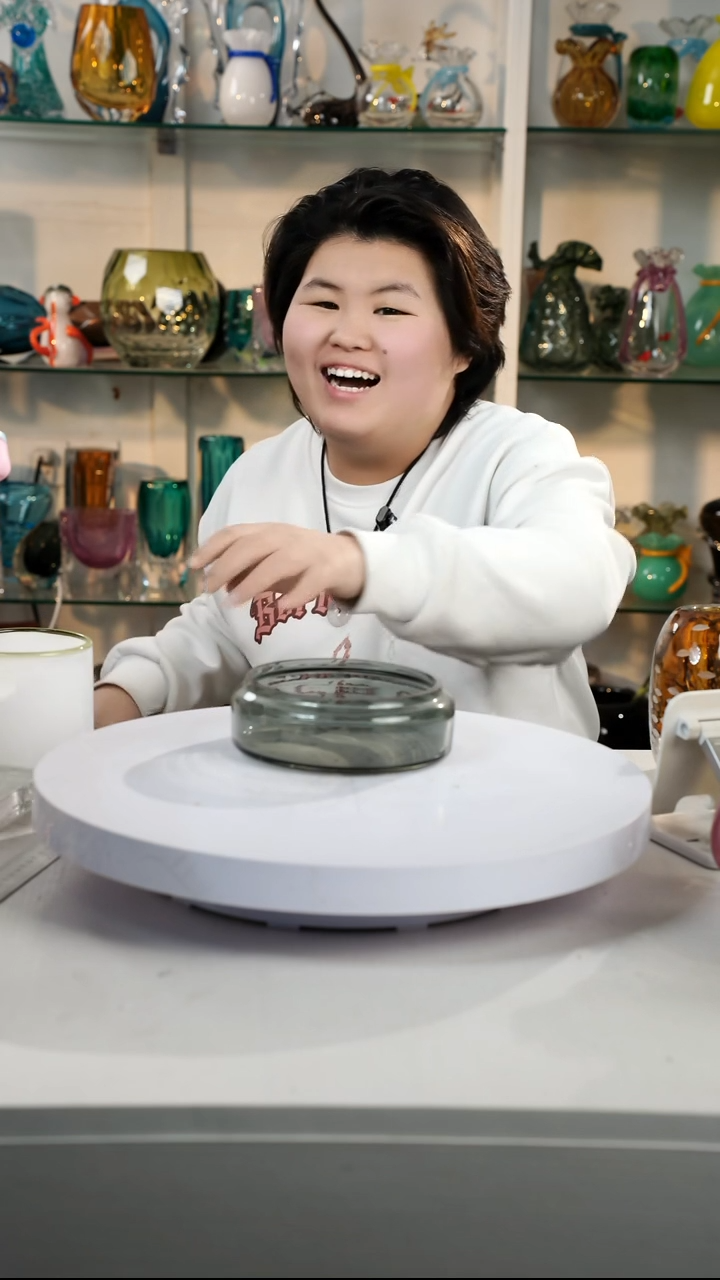 【闪购商品】琉璃【弘扬】长14轻奢琉璃花器微瑕福利