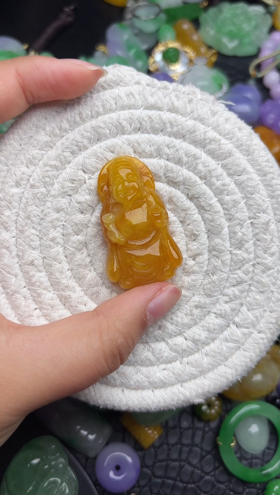 颈饰未镶嵌翡翠缅甸翡翠吊坠