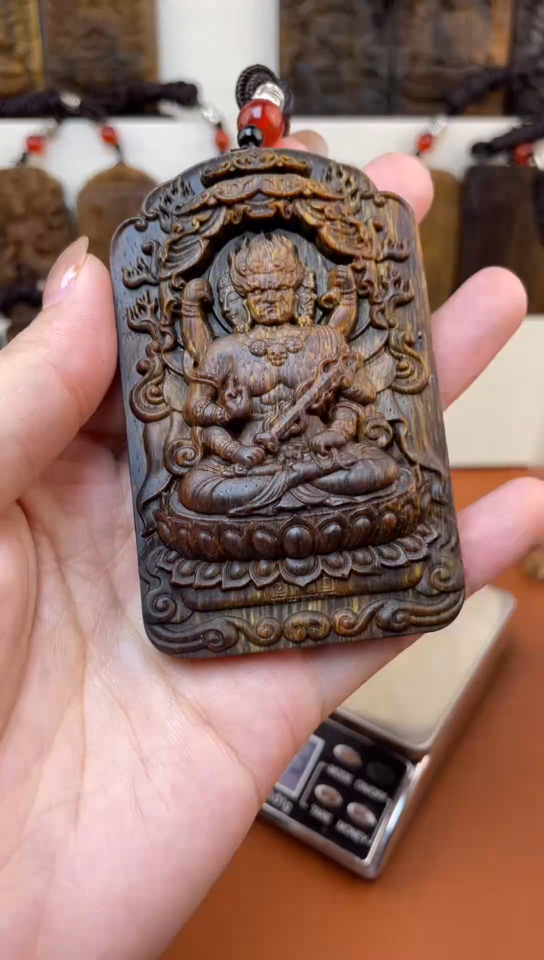 木木雕款芽庄 十二生肖守护 不动明王8cm送养香瓶 