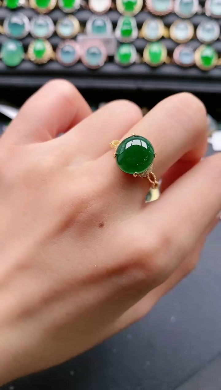 【闪购商品】翡翠戒指银S925镶嵌1111111