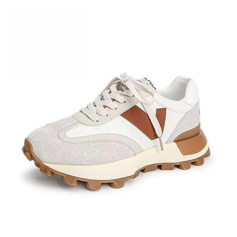 休闲风时尚休闲鞋潮鞋百搭摇摇底拼色高帮阿甘17054