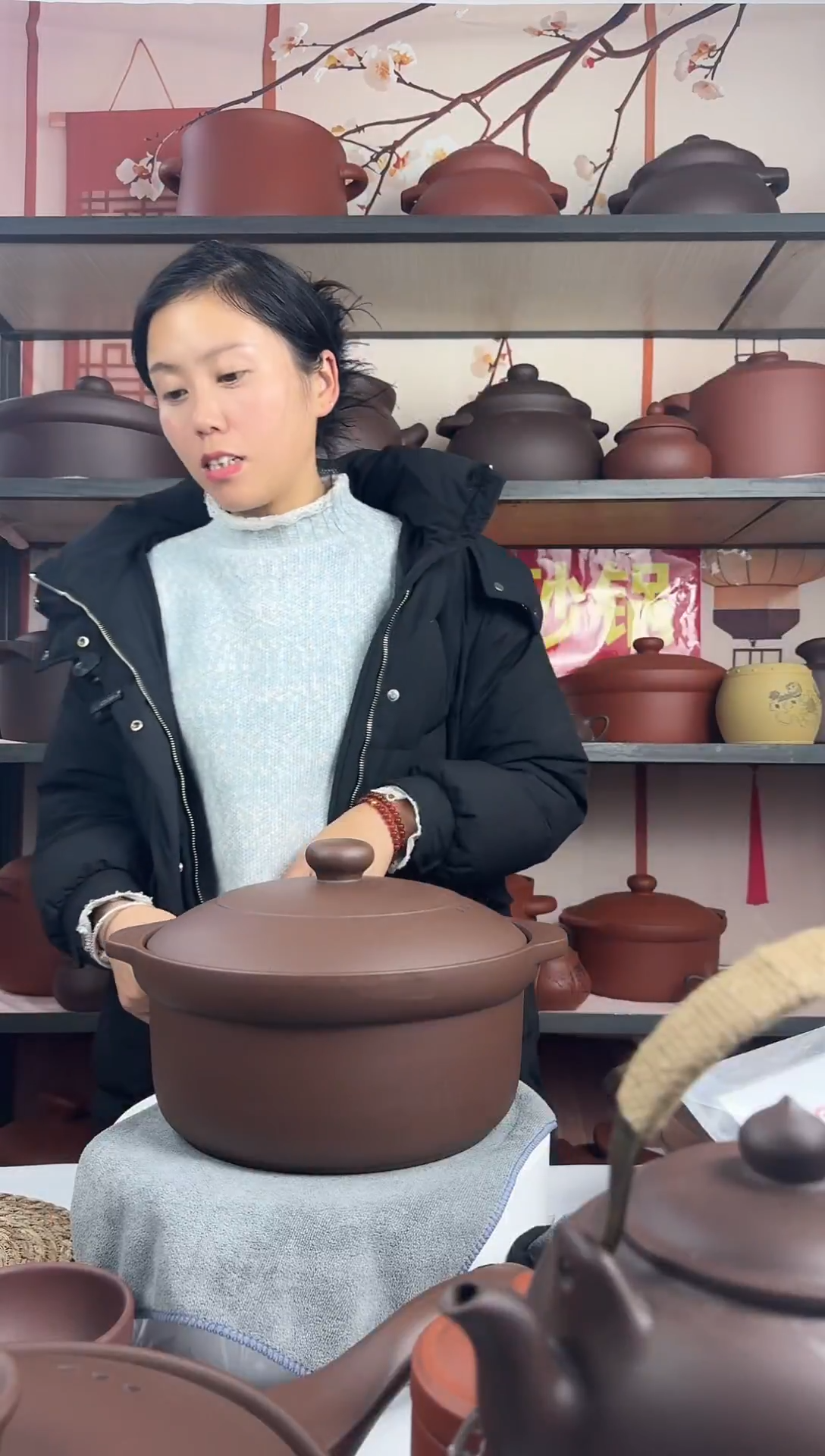 紫砂5L 平口锅紫泥