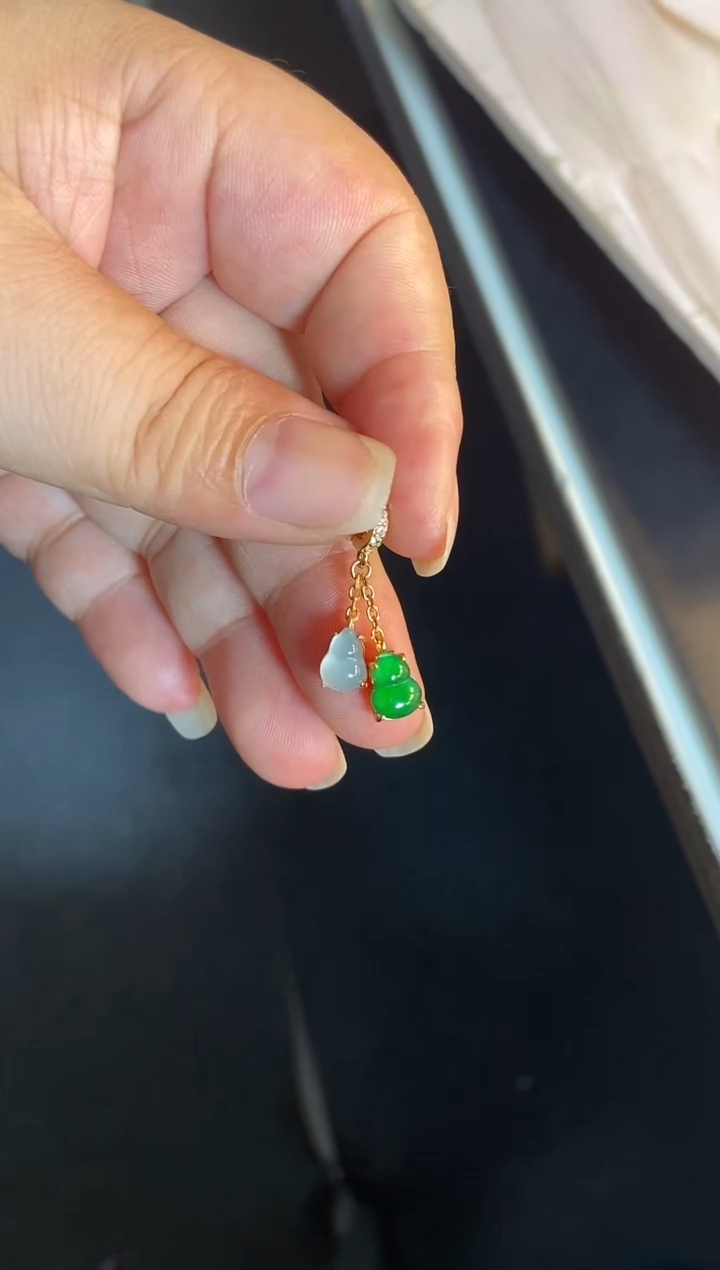 吊坠(不含链)银S925镶嵌翡翠1