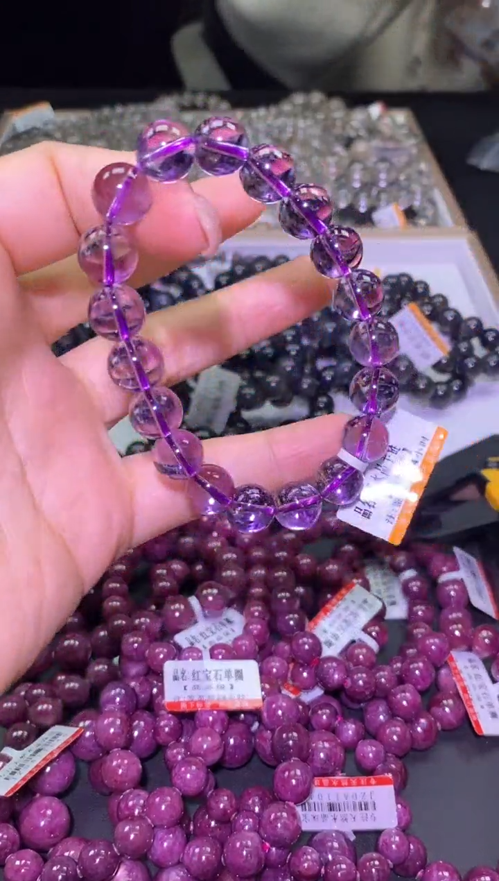 未镶嵌手链水晶紫水晶单圈-A22-多样性发其一