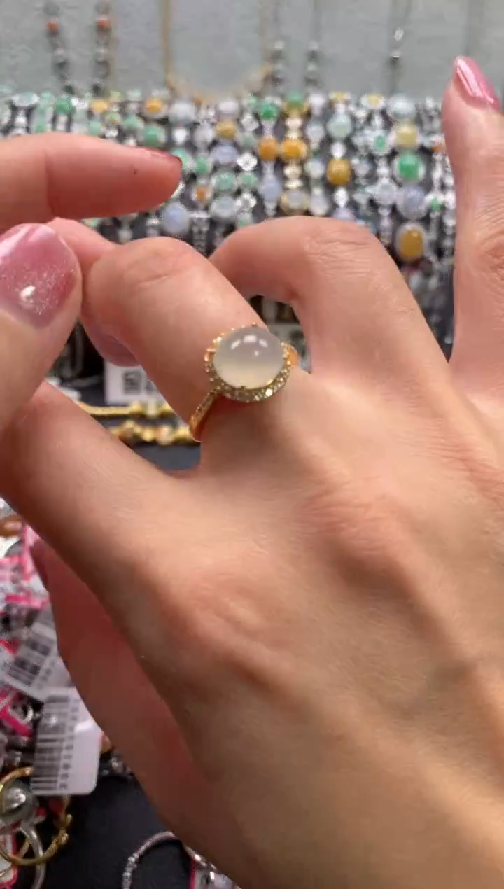 【闪购商品】翡翠戒指银S925镶嵌11111111     2