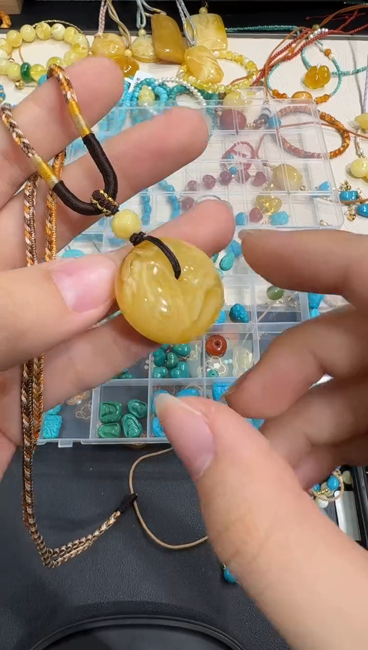 琥珀颈饰未镶嵌X1220-1195-72