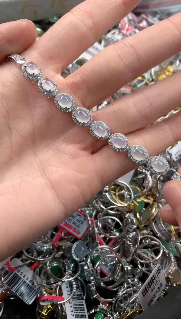 银S925镶嵌戒指翡翠555    10