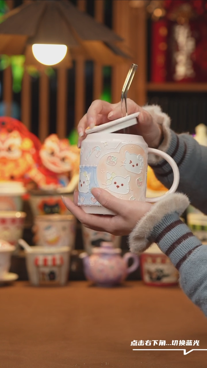 【闪购商品】杯子C071创意手绘陶瓷水杯