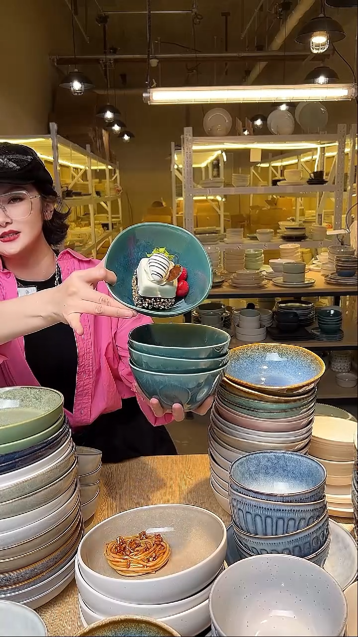 瓷90外贸尾货窑变釉下彩默认微瑕